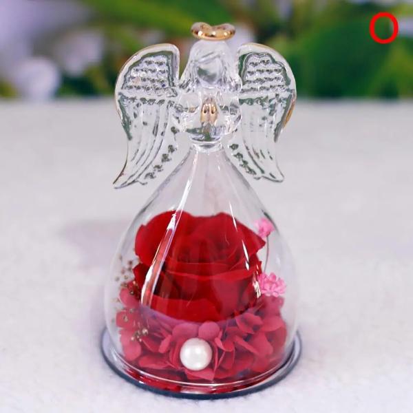 Preserved Real Rose Glass Angel Gifts for Her