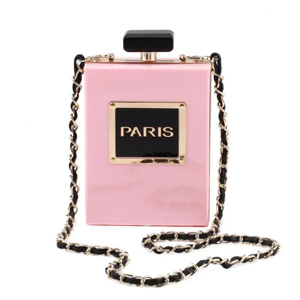 Acrylic Paris Perfume Crossbody Style Handbag