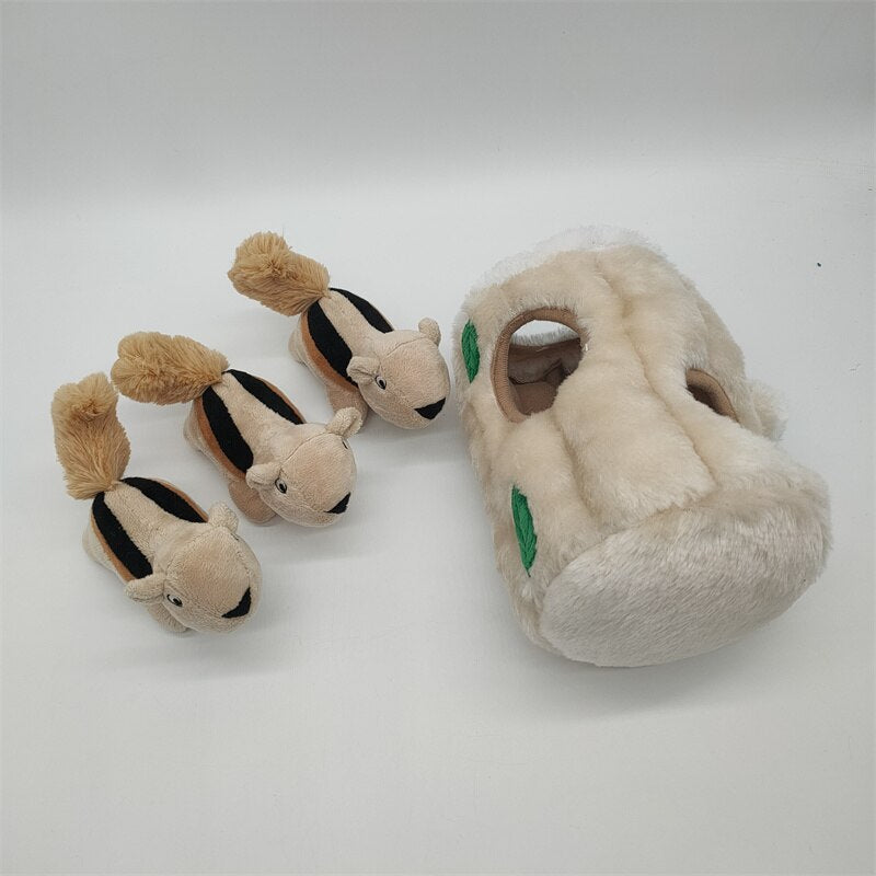 Hide A Squirrel Plush Dog Toy Puzzle