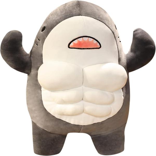 Shredded Muscle Gym Shark Plush