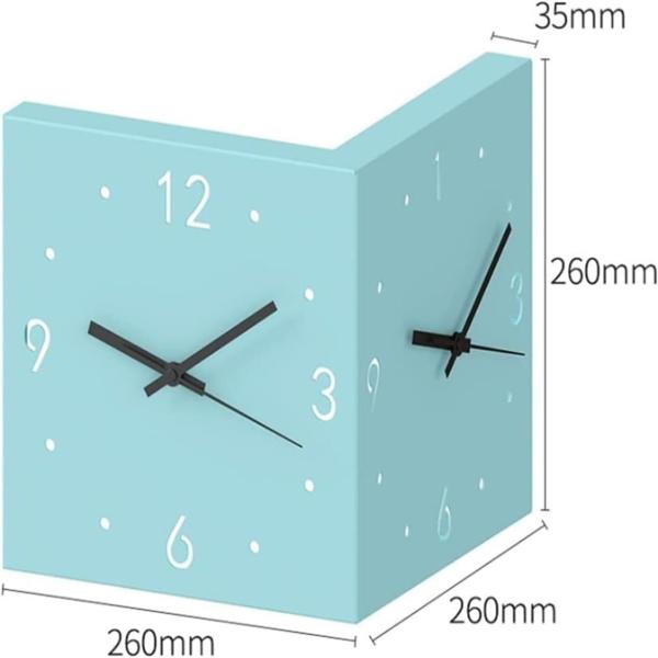 DOUBLE SIDED CORNER WALL CLOCK