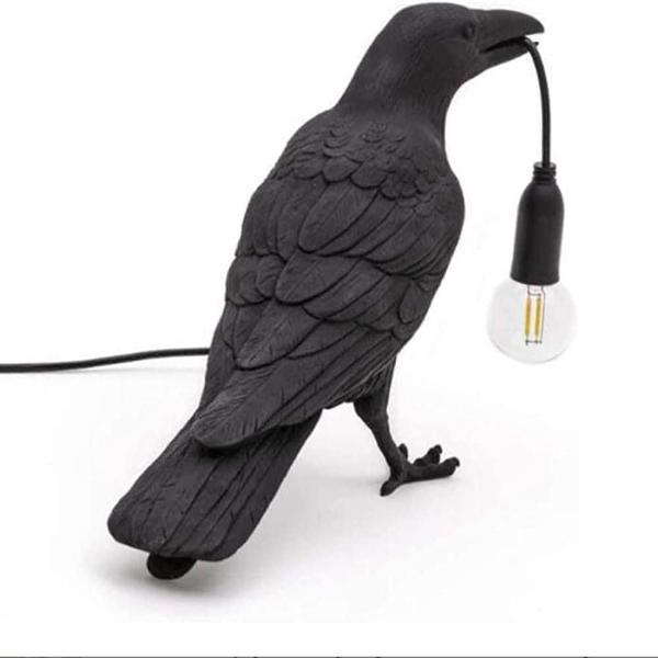 Nordic Black Crow Lamp