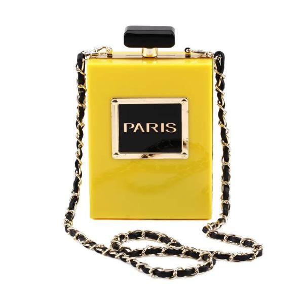 Acrylic Paris Perfume Crossbody Style Handbag