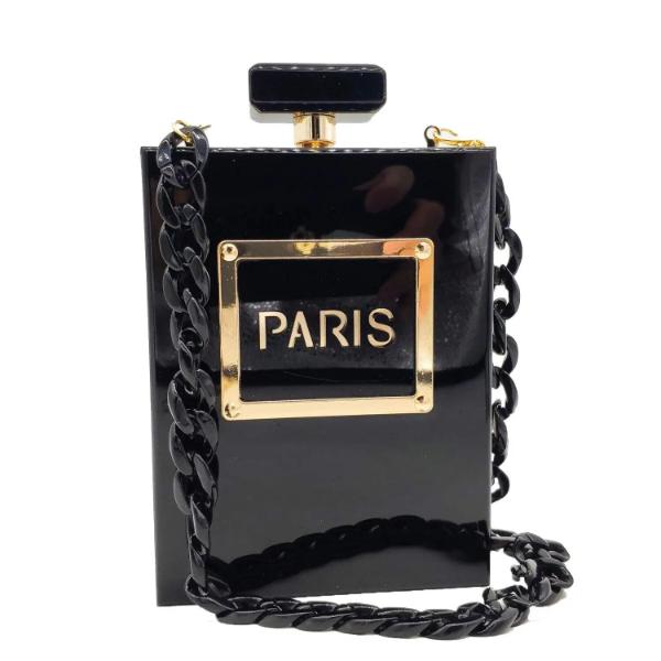 Acrylic Paris Perfume Crossbody Style Handbag