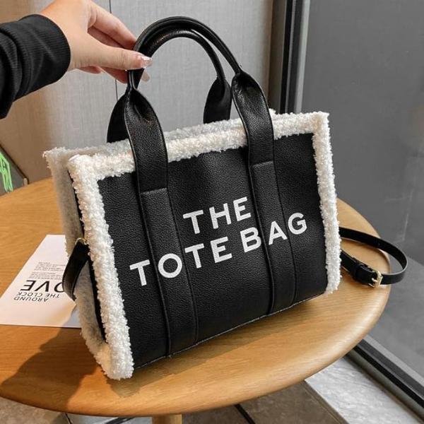 The Tote Bag ( Leather With Lamb Wool)