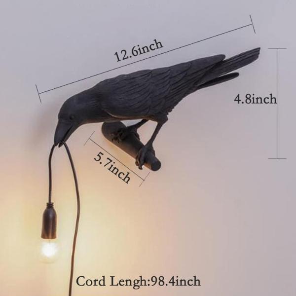 Nordic Black Crow Lamp