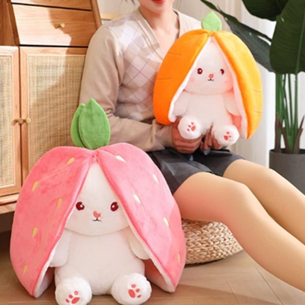 Strawberry Carrot Bunny Plush Toy