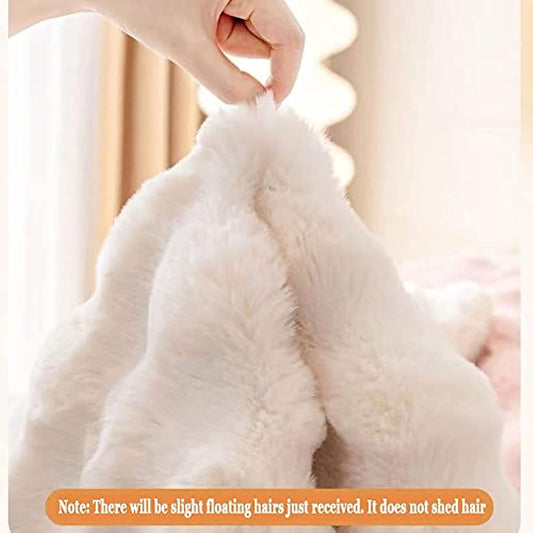 Cozy Rabbit Plush Non Slip Sofa Cover