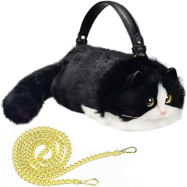 FREE GOLD MEMBER GIFT- LUXURIOUS PLUSH CAT KITTEN SHOULDER HAND BAG