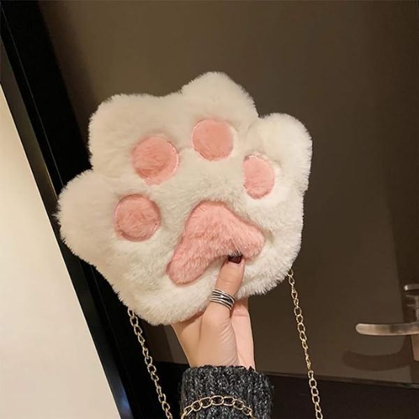 Cute Cat Paw Plush bag