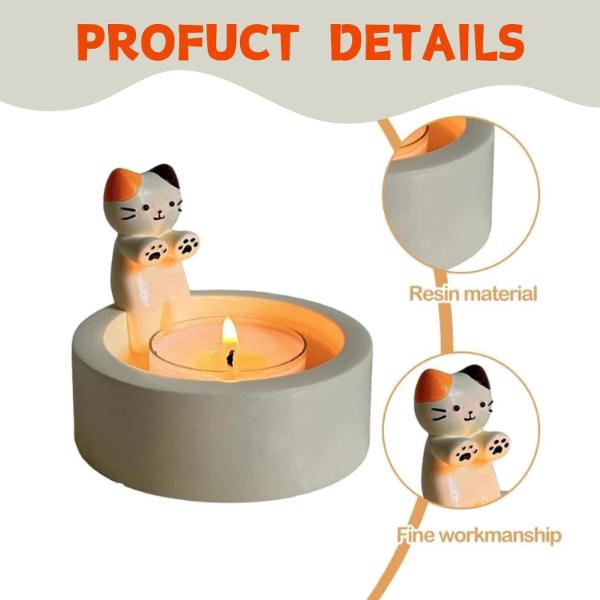 Cartoon Kitty Candle Holder