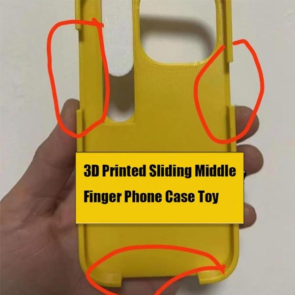 Sliding Middle Finger Phone Case