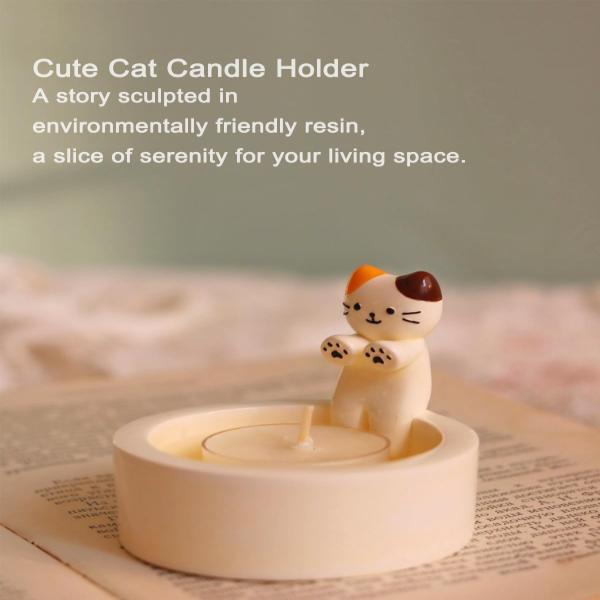 Cartoon Kitty Candle Holder