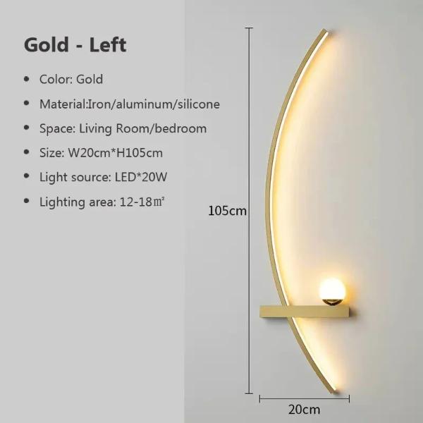 Modern LED Minimalist Bedside Arc Lamp