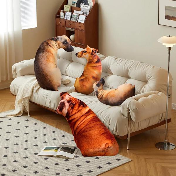 3D Dog Plush Pillow