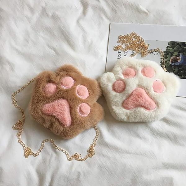 Cute Cat Paw Plush bag