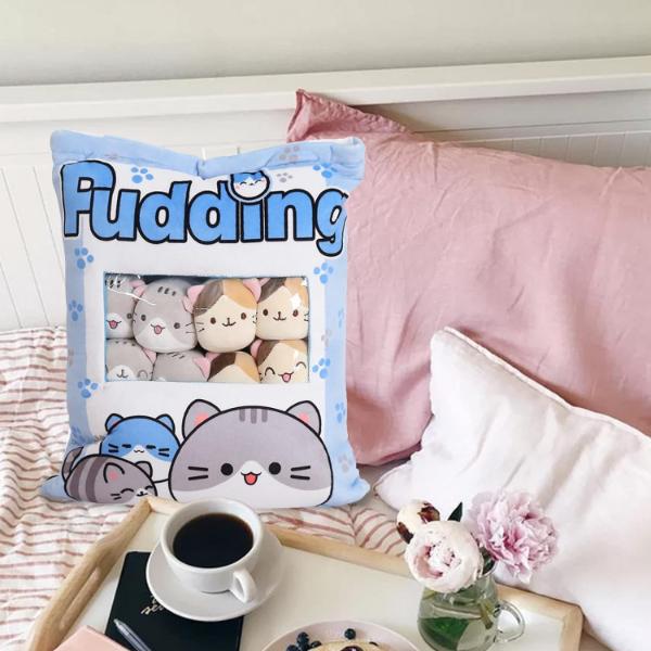 Snack Pillow Cat Plushies And Cookie Cheese Puffy Plush