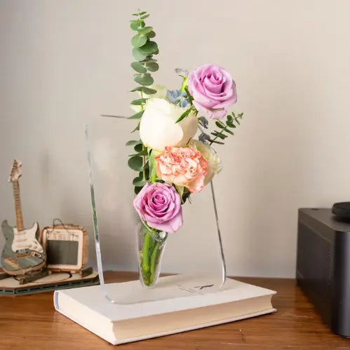 Acrylic Photo Frame Flower Vase