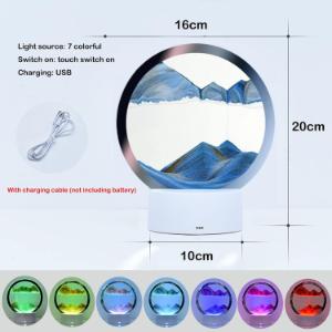 3D Moving Sand Art Table Lamp With Remote Control