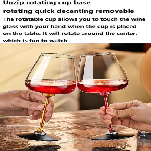 SpinSip™ Crystal Swirl Wine Glass