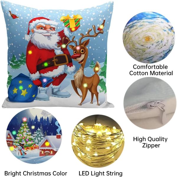 2023 Christmas LED Cushion Cover (45 cm)