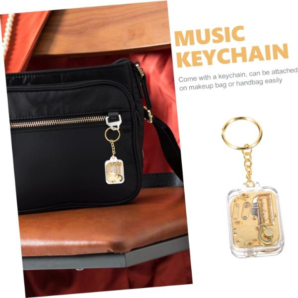 Vintage Musical Box Bag Pendant Keychain