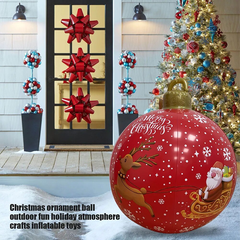 Christmas Giant Inflatable Ball Decoration (24 Inch)