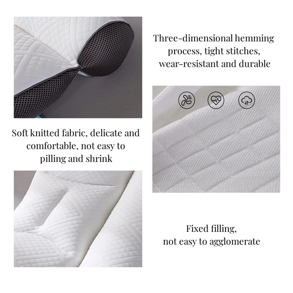 Ergonomic Goose Down Pillow With Cervical Neck Support