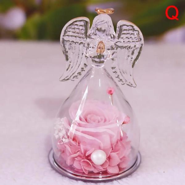 Preserved Real Rose Glass Angel Gifts for Her