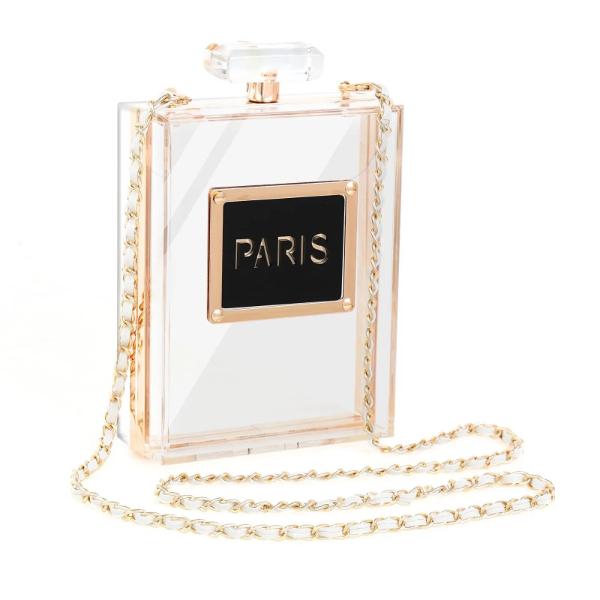 Acrylic Paris Perfume Crossbody Style Handbag