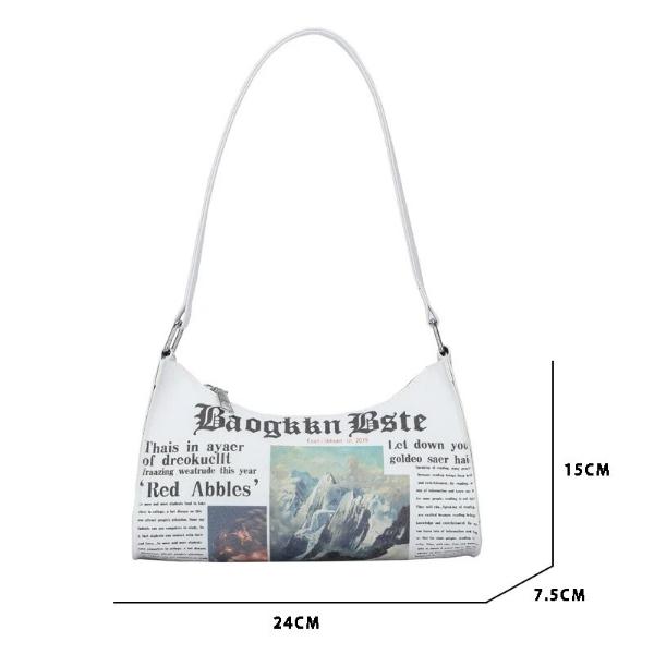 Fashion Newspaper Purse Clutch Bag