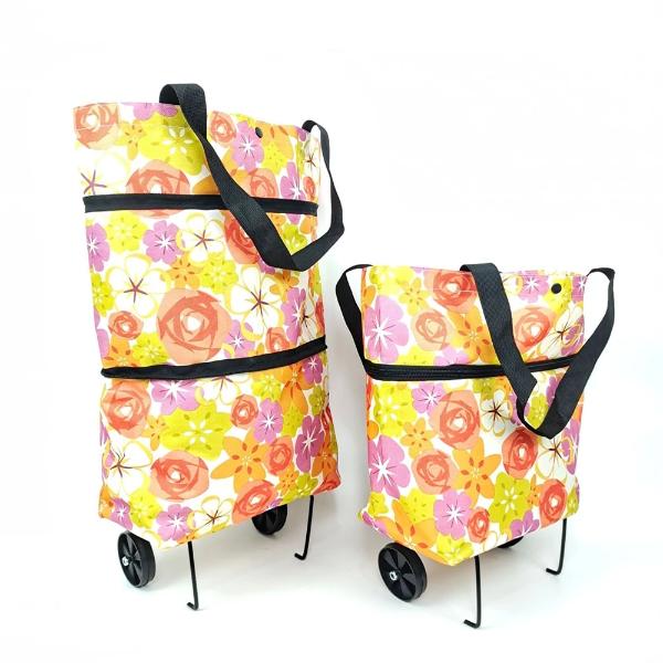Fashionable Folding Shopping Cart with Wheels