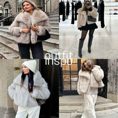 TRAF Luxury Faux Fur Coat