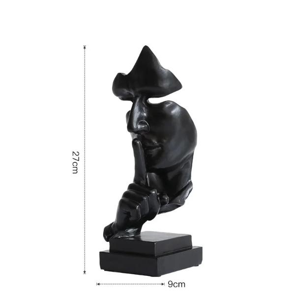 Nordic Abstract Art Thinker Statue & Silence Is Gold Thinker Statue
