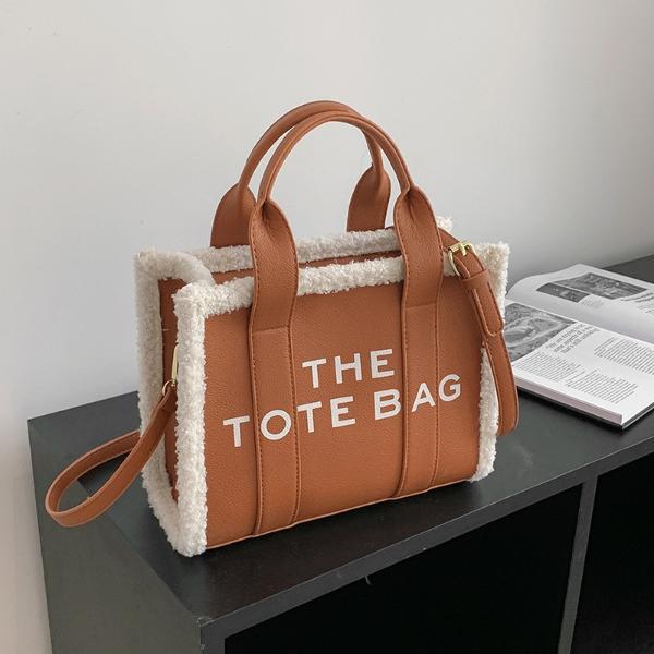 The Tote Bag ( Leather With Lamb Wool)