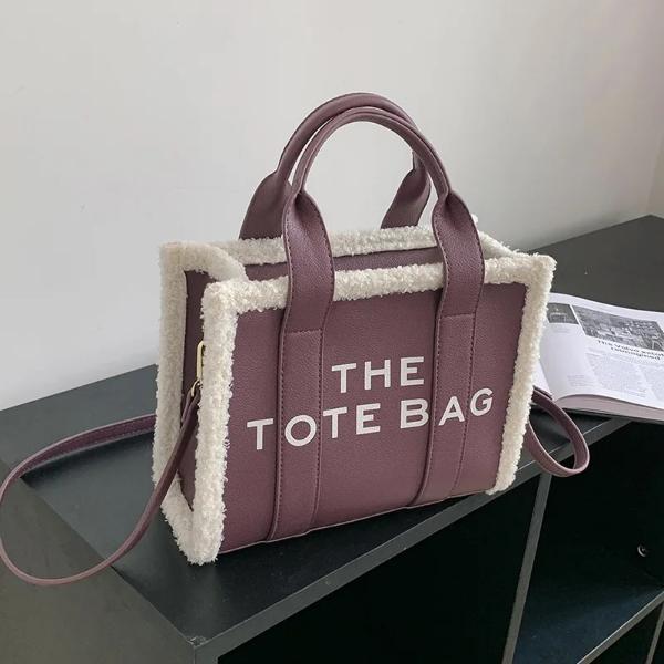 The Tote Bag ( Leather With Lamb Wool)