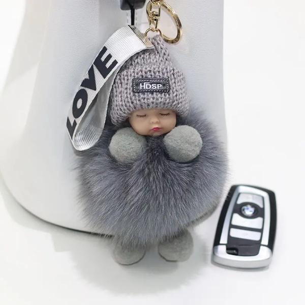 FREE GIFT Pompom Sleeping Baby Plush Keychain