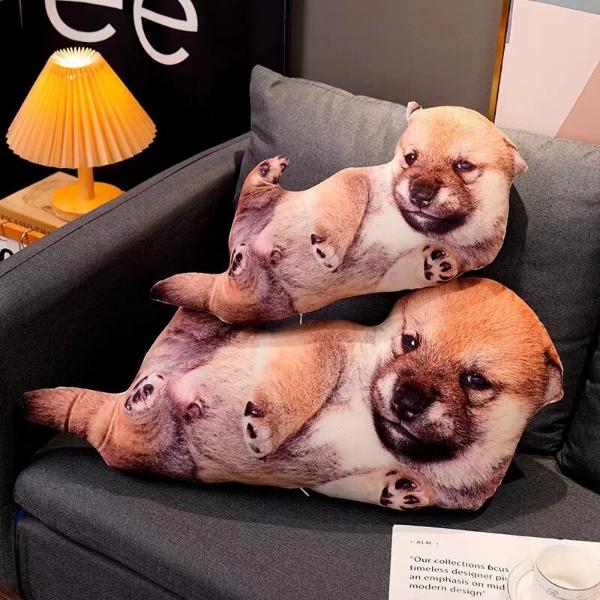 3D Dog Plush Pillow