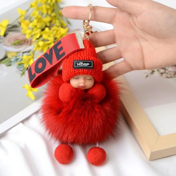 FREE GIFT Pompom Sleeping Baby Plush Keychain