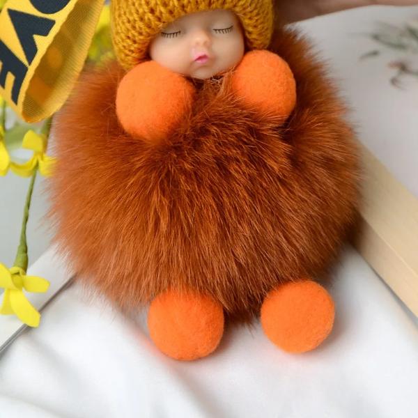 FREE GIFT Pompom Sleeping Baby Plush Keychain