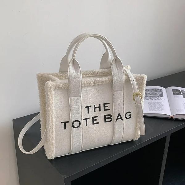 The Tote Bag ( Leather With Lamb Wool)