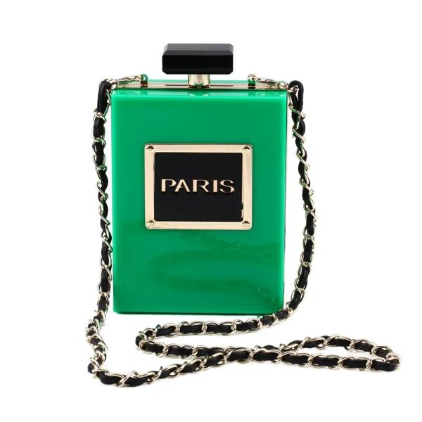 Acrylic Paris Perfume Crossbody Style Handbag