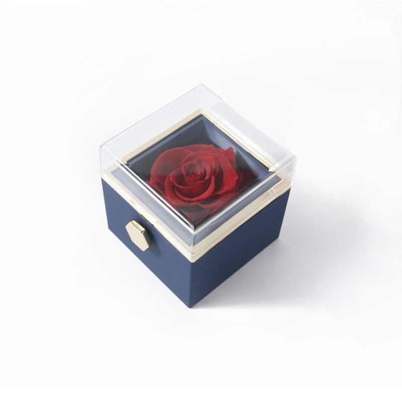 ROSEBOX Rotatable Preserved Rose Jewelry Box