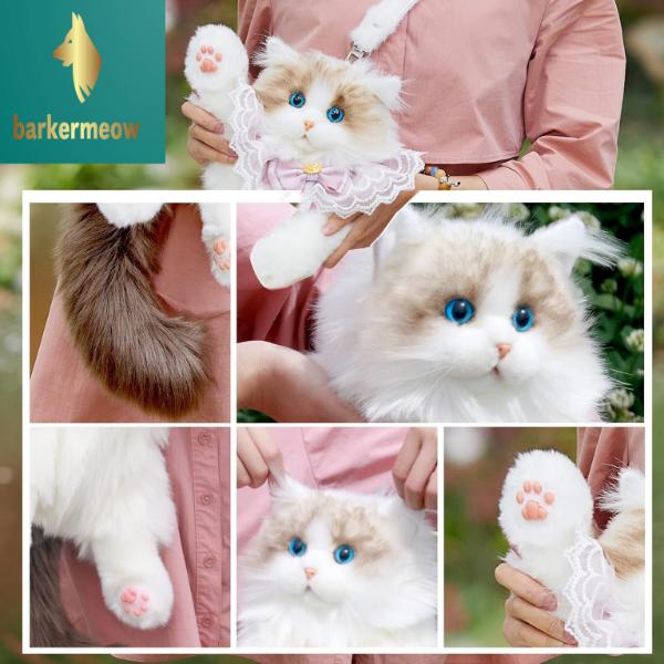 Ultra Realistic Handmade Ragdoll Plush Cat Bag
