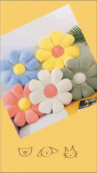SOFA-LICIOUS Premium Fluffy Flower Throw Pillow