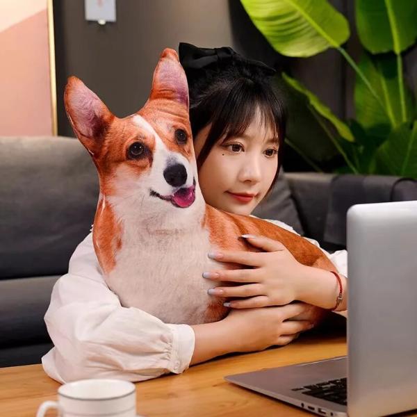 3D Dog Plush Pillow