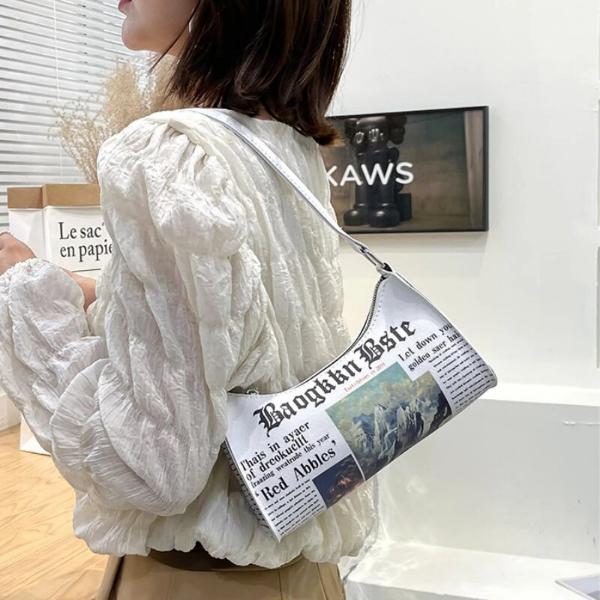 Fashion Newspaper Purse Clutch Bag