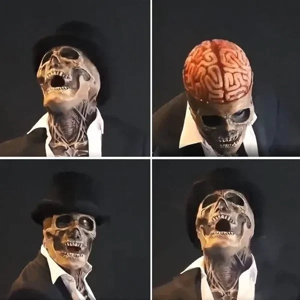 Halloween Skeleton Brain Skull Mask