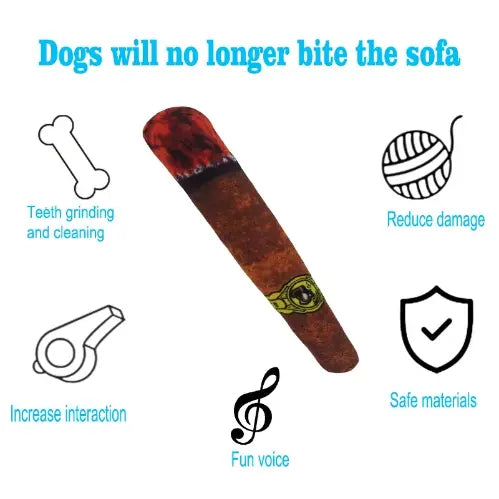 Cigar Plush Dog Toy