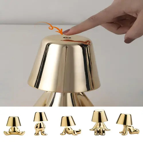 Little Shy Man Weener And Golden Man Night Lamp